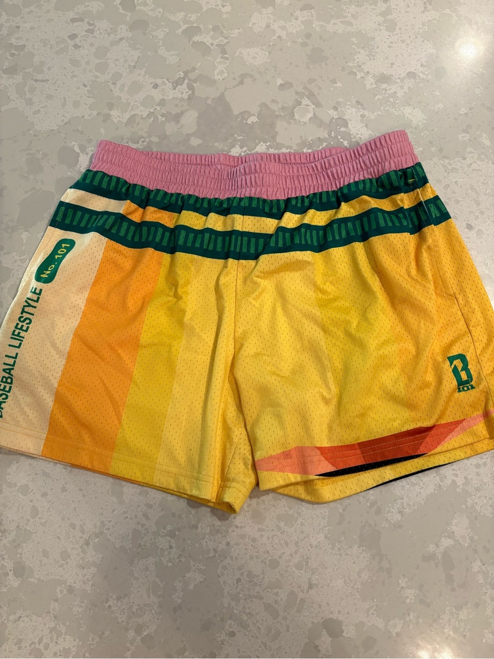 Baseball Lifestyle 101 Pencil Mesh Shorts, Adult Medium, Worn Once